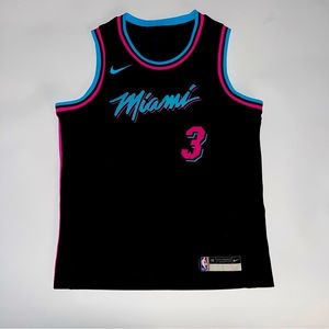 NWOT Dwyane Wade Miami Heat Nike City Edition Vice Jersey Youth M.